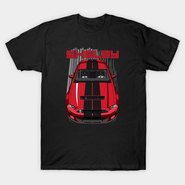 Shelby GT500 S197 - Red & Black T-Shirt by V8social